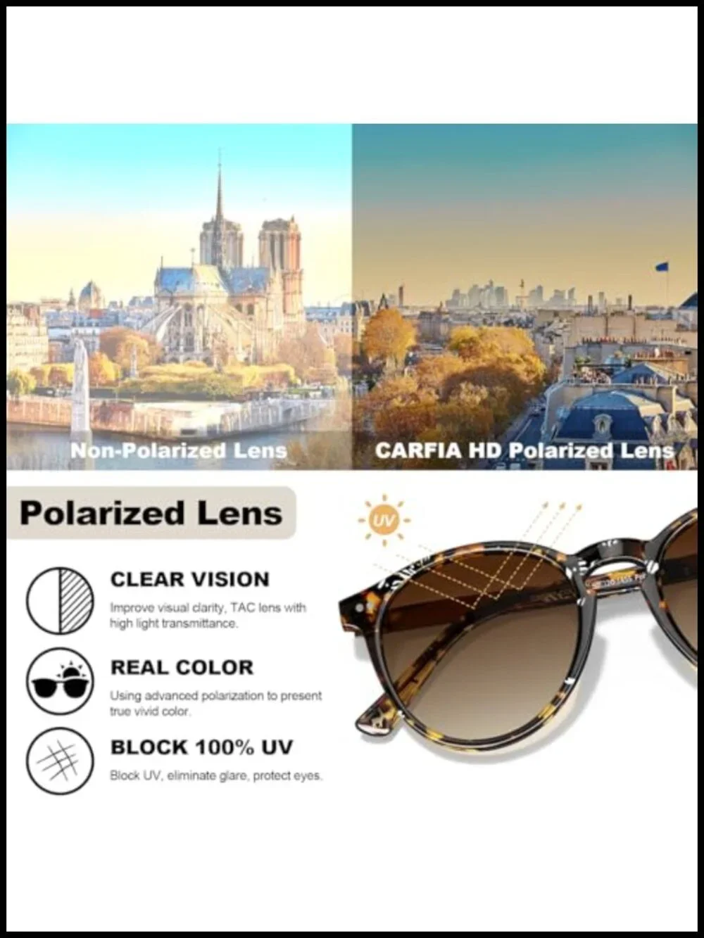 Retro Acetate Polarized Sunglasses UV Protection Round Honeycomb Temple